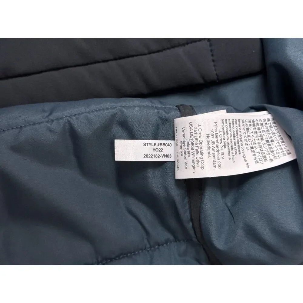 J Crew Shirt Jacket Medium Mens Primaloft Insulated Overshirt Nordic Blue